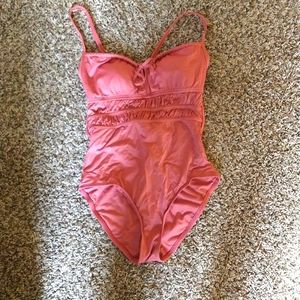 Pink Criss Cross back One piece swimsuit